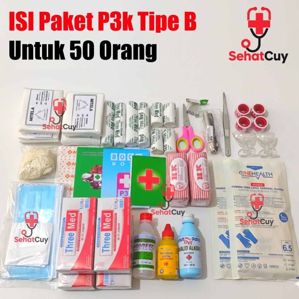 Paket P3k Hanya lsi / First Aid / Isi Lengkap Paket P3k Tipe B