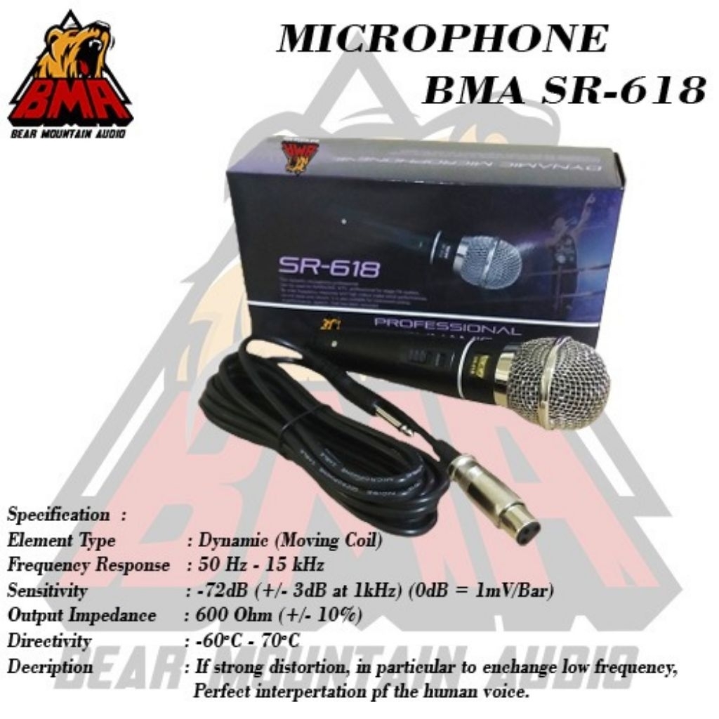 MIC BMA SR-618 ORIGINAL BMA ASLI