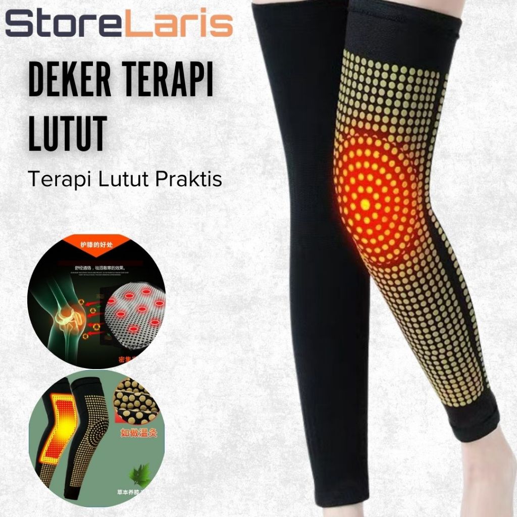 Deker Lutut Terapi Magnetik Knee Support Pelindung Kaki Engkle Decker Kesehatan