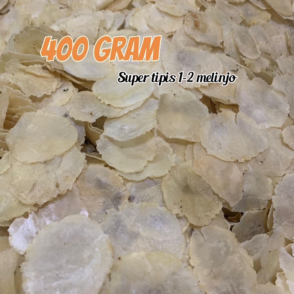 Emping melinjo super tipis 400 gram khas limpung