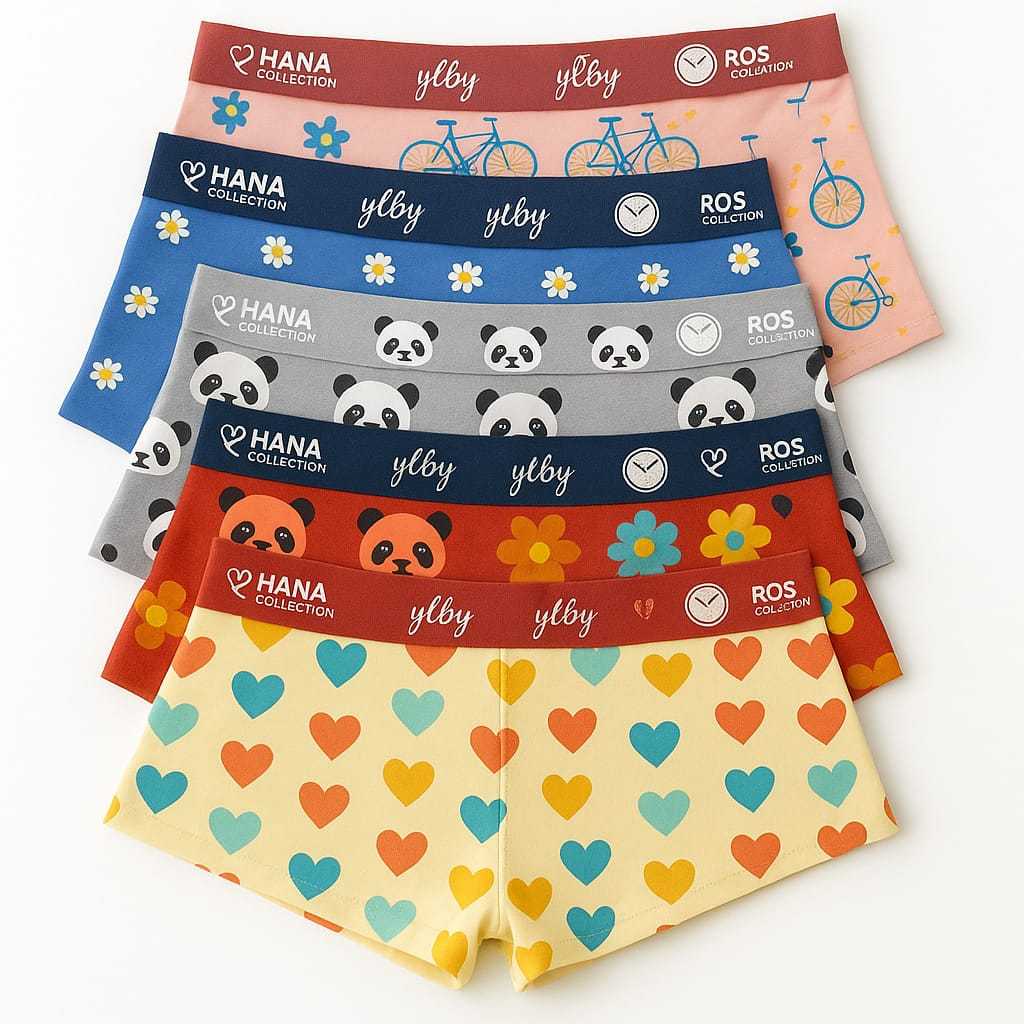 isi 5 pcs celana dalam wanita/celana dalam wanita model boxer/celana dalam wanita model boxer