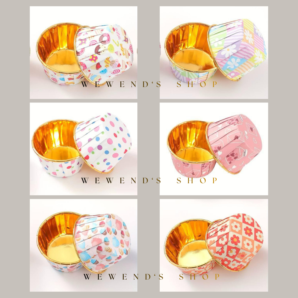 Mangkok Cangkir Kertas Aluminium Paper Foil Alas Kue Cupcake Mufin