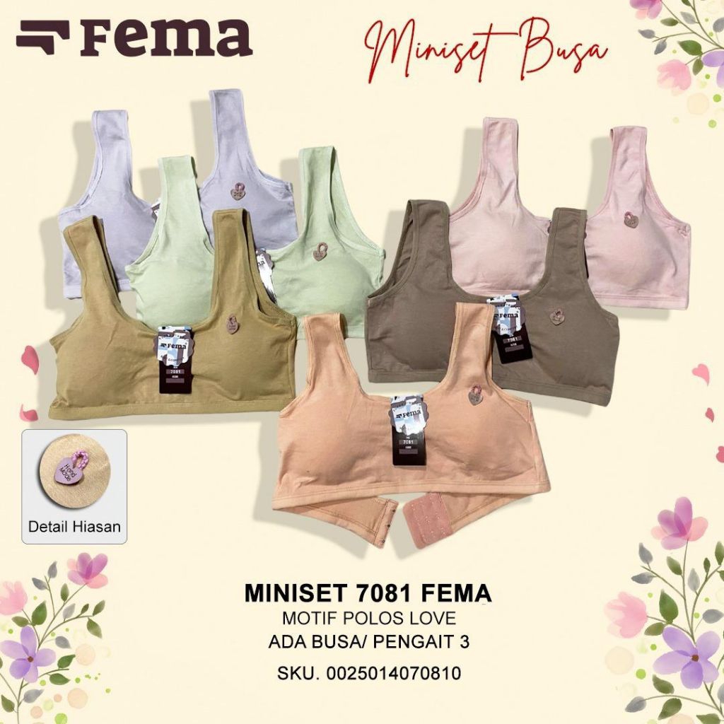 BH miniset BRA import fema REMAJA TANGGUNG SD,SMP, ABG PENGAIT BELAKANG PAKAI BUSA bisa copot adem l