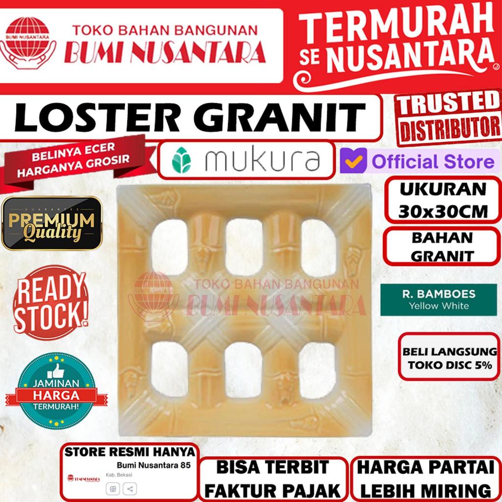 Mukura Roster Granit Keramik Minimalis Anti Tampias 30x30 Bamboes Yellow