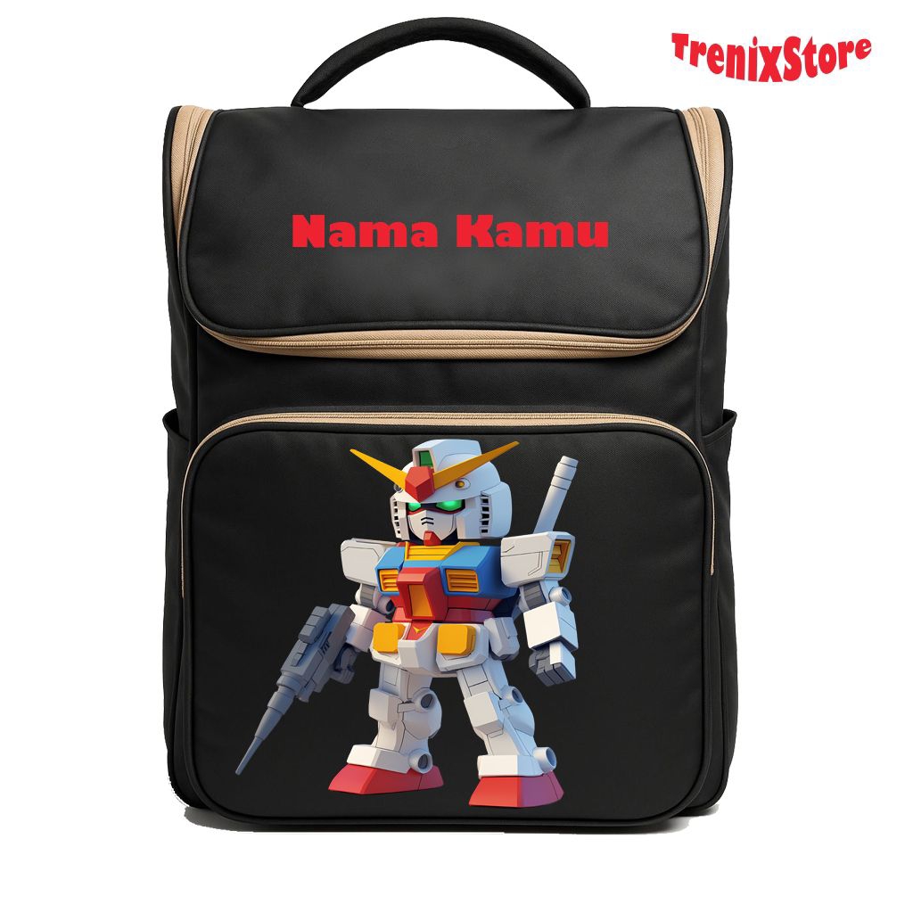Tas Anak Sekolah Gambar Gundam Costum Nama