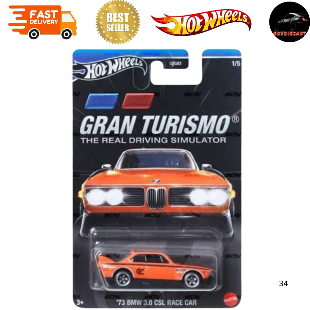 HOT WHEELS GRAN TURISMO BMW 3.0 CSL RACE CAR