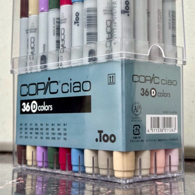 Copic Ciao 36 Colors Set D – Spidol Alkohol Artist Grade - Kondisi Bekas Mulus Minim Pemakaian