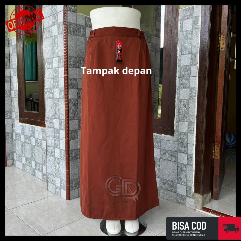 Rok Warna Merah Bata Rok Sekolah Rok Kerja Rok Kuliah Rok Sma Smp Rok Pesantren Rok Kerja Jumbo Rok 