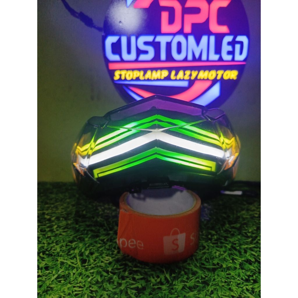 Fullset Lampu Stoplamp Lazy RGB motor vario Led Old 125/150