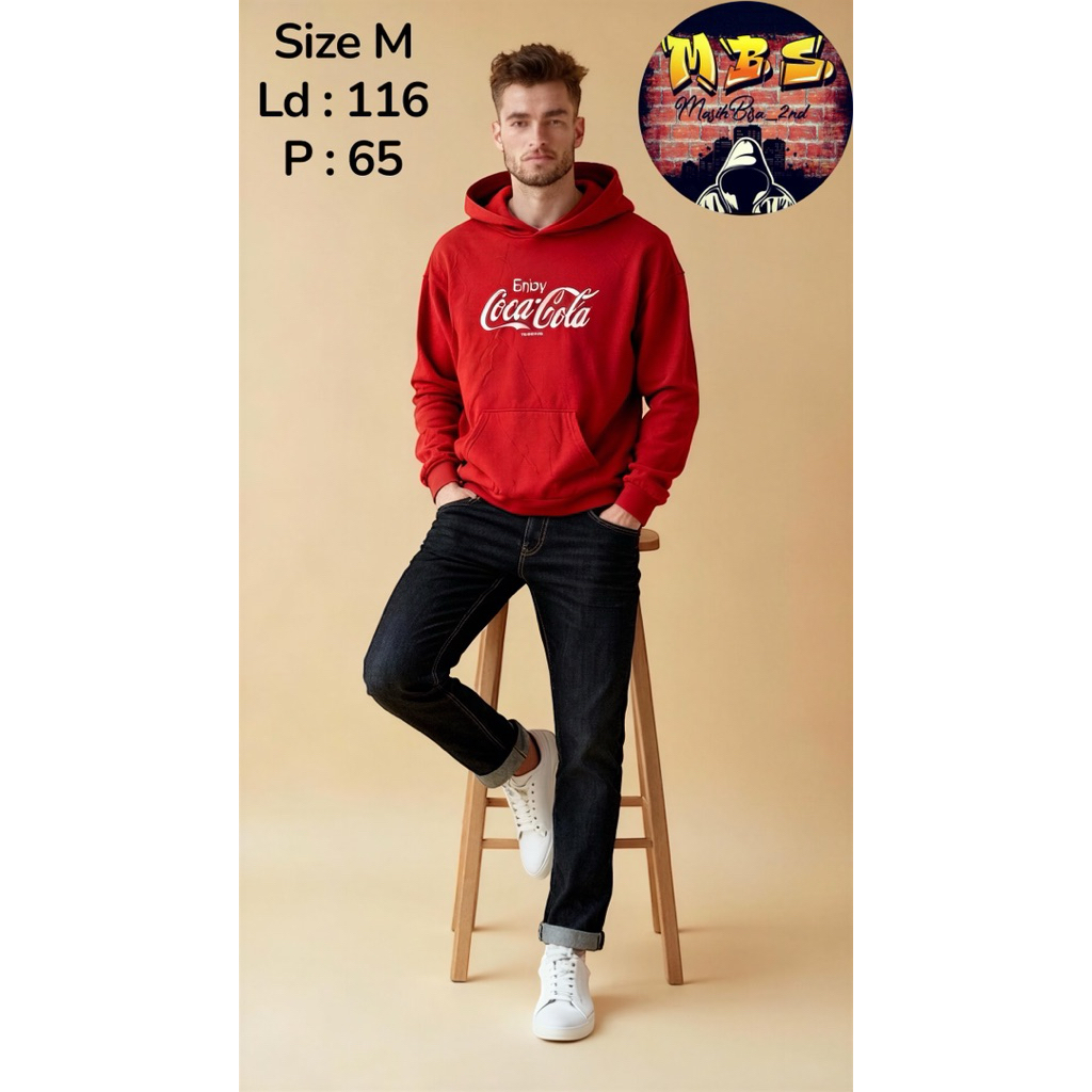 Hoodie Coca Cola preloved second murah COD