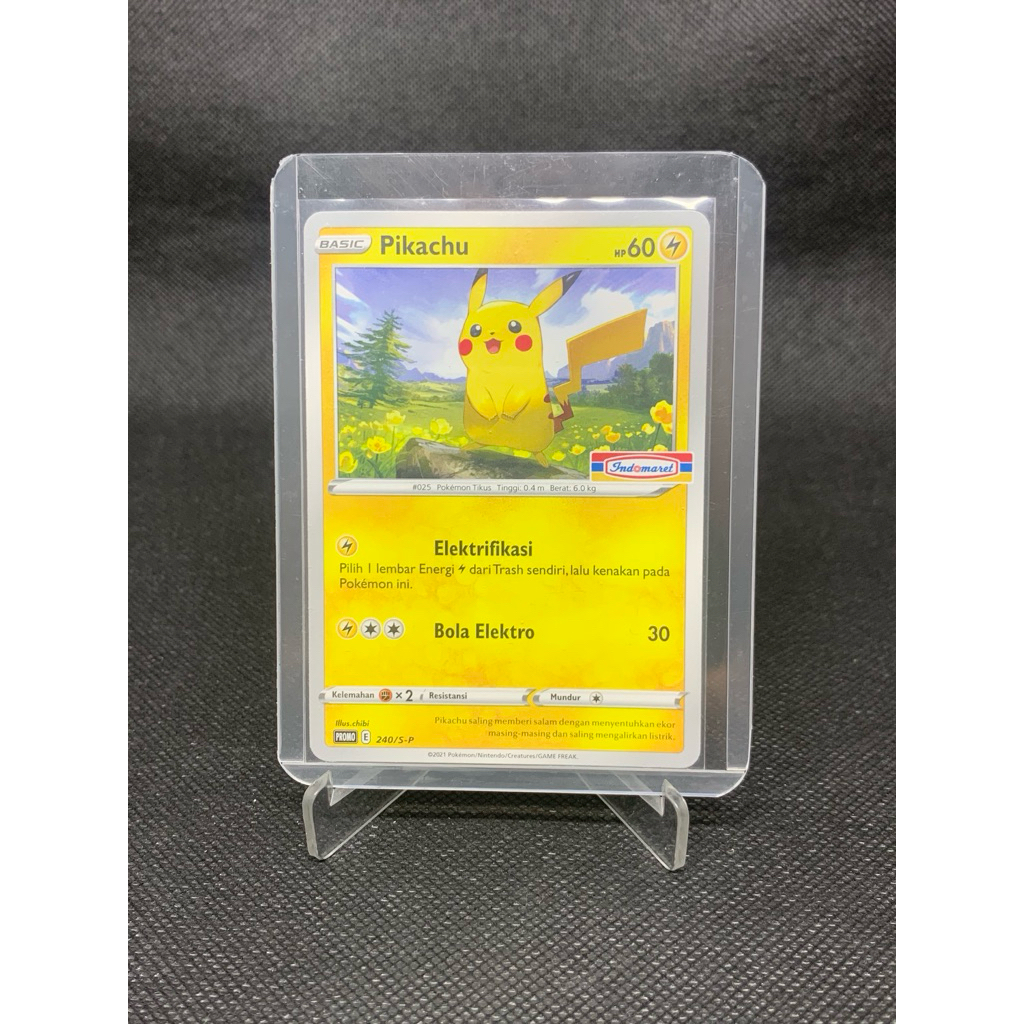 pikachu indomilk promo limited - Kartu/ TCG card original pokemon pikachu ar pikachu chr rare