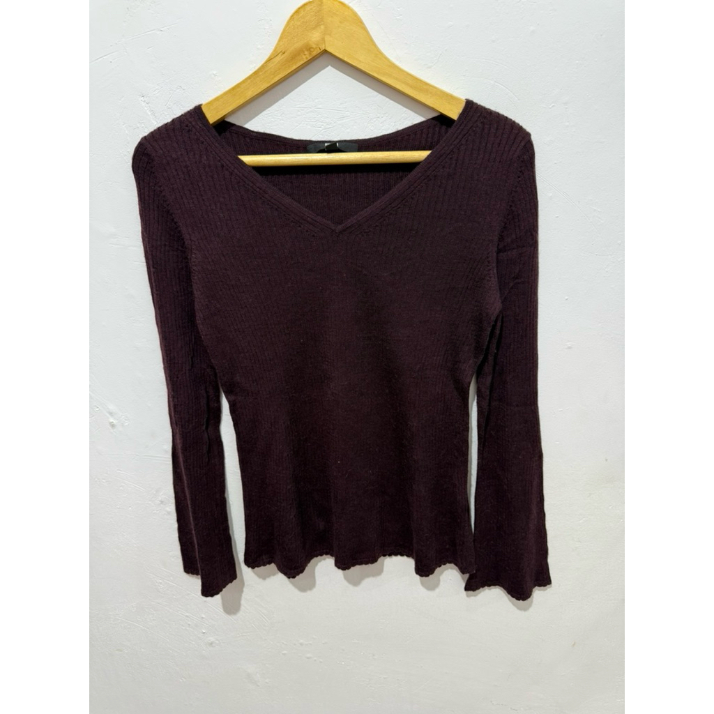 Sweater rajut V-neck Uniqlo