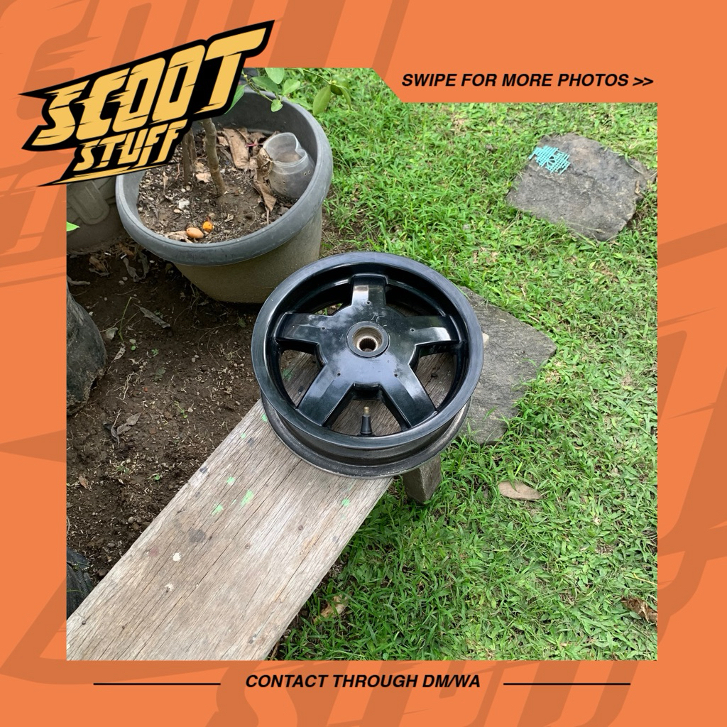 Velg Belakang Vespa S LX Zip Old 2V 3V Iget Ring 10 Original Piaggio