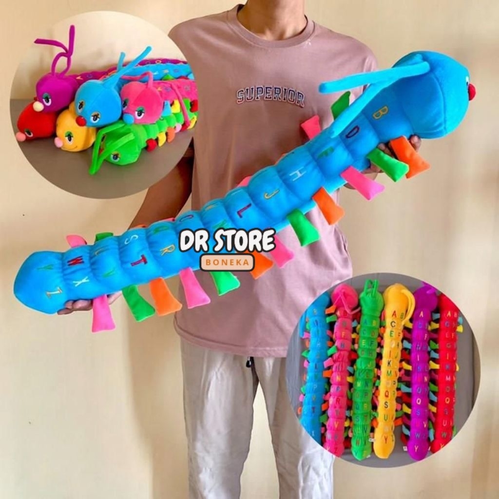 Boneka Ulat  Jumbo / Boneka ulil panjang 80 cm