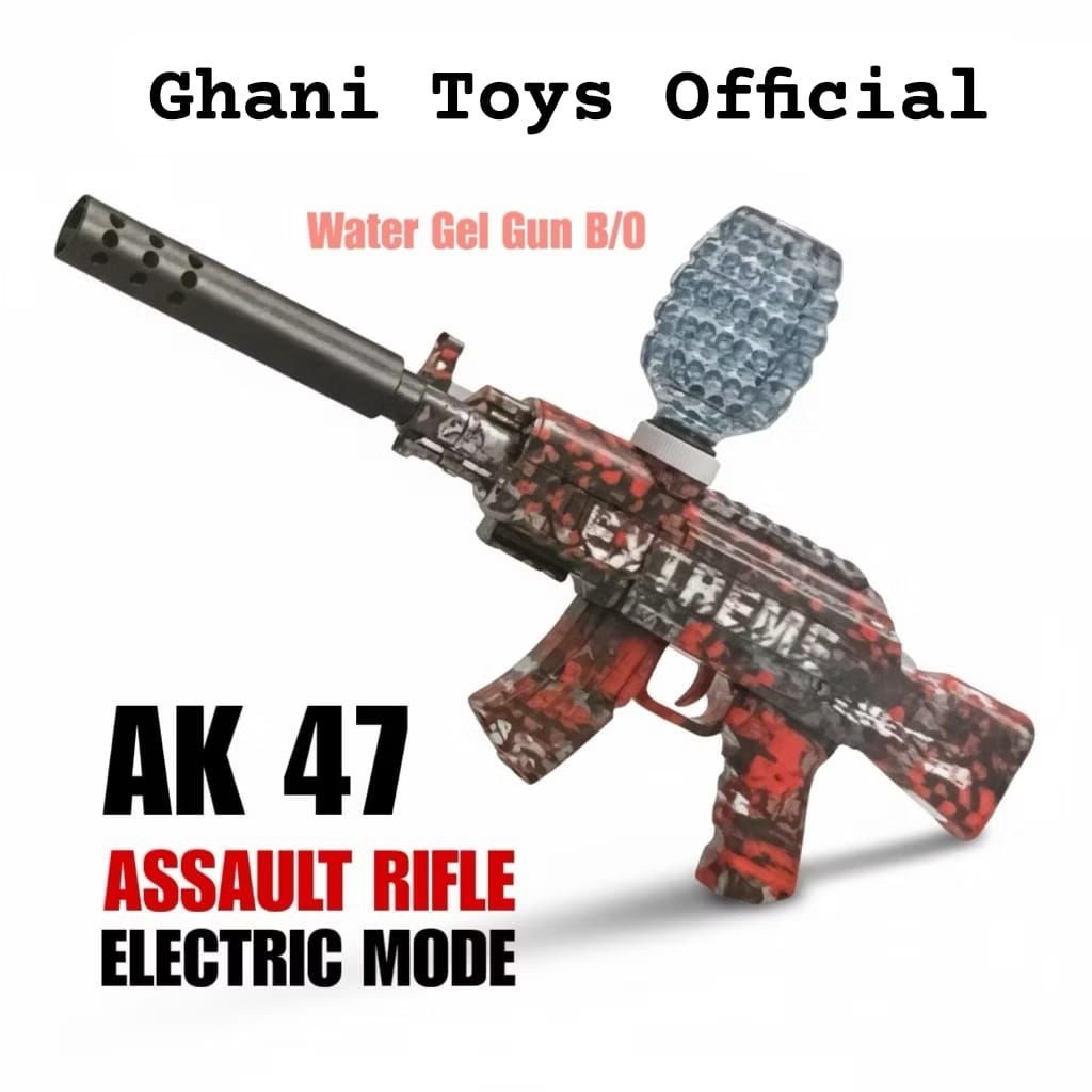 GG - M416 || AK47 WATER GUN GEL 7,4Volt 2 Baterai Free