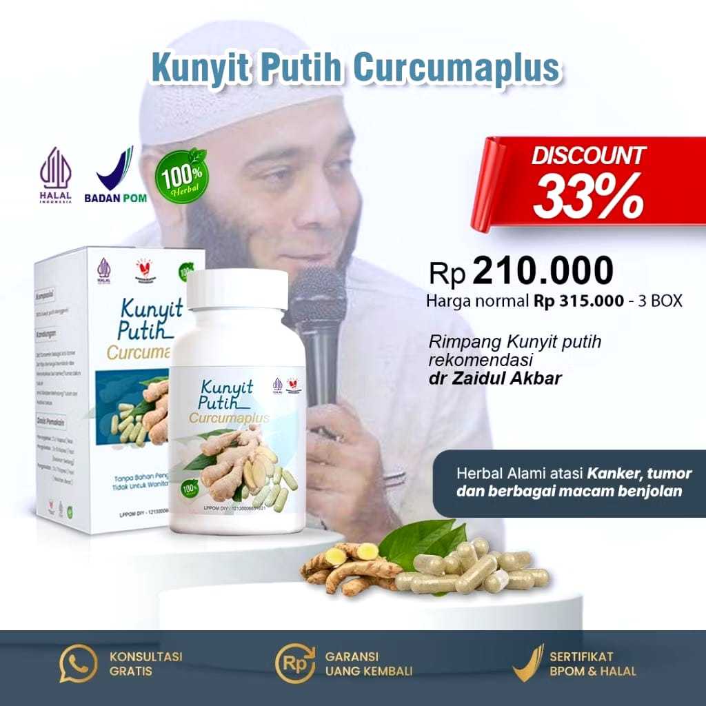 Kunyit Putih Isi 3 Botol | Kunir Putih Isi 3 Botol | Kapsul Kunyit Putih | Kapsul Kunir Putih | Kuny
