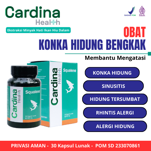 Obat Konka Hidung Bengkak - Pembengkakan Konka Hidung - Hidung Tersumbat | CARDINA HEALTH SQUALENE