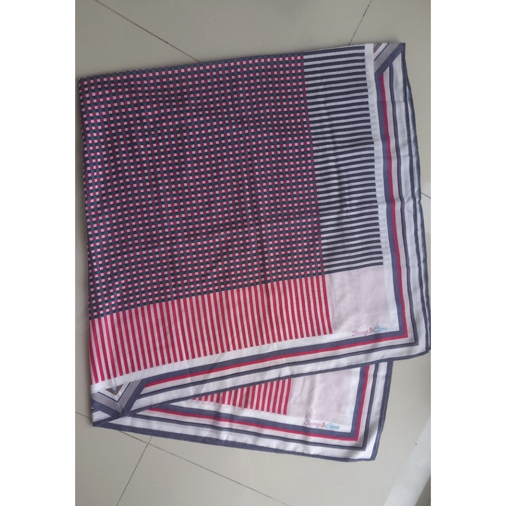 Preloved Kerudung Hijab Voal Printed Scarf Printing Scarf SCOOP & CONE by MONEL