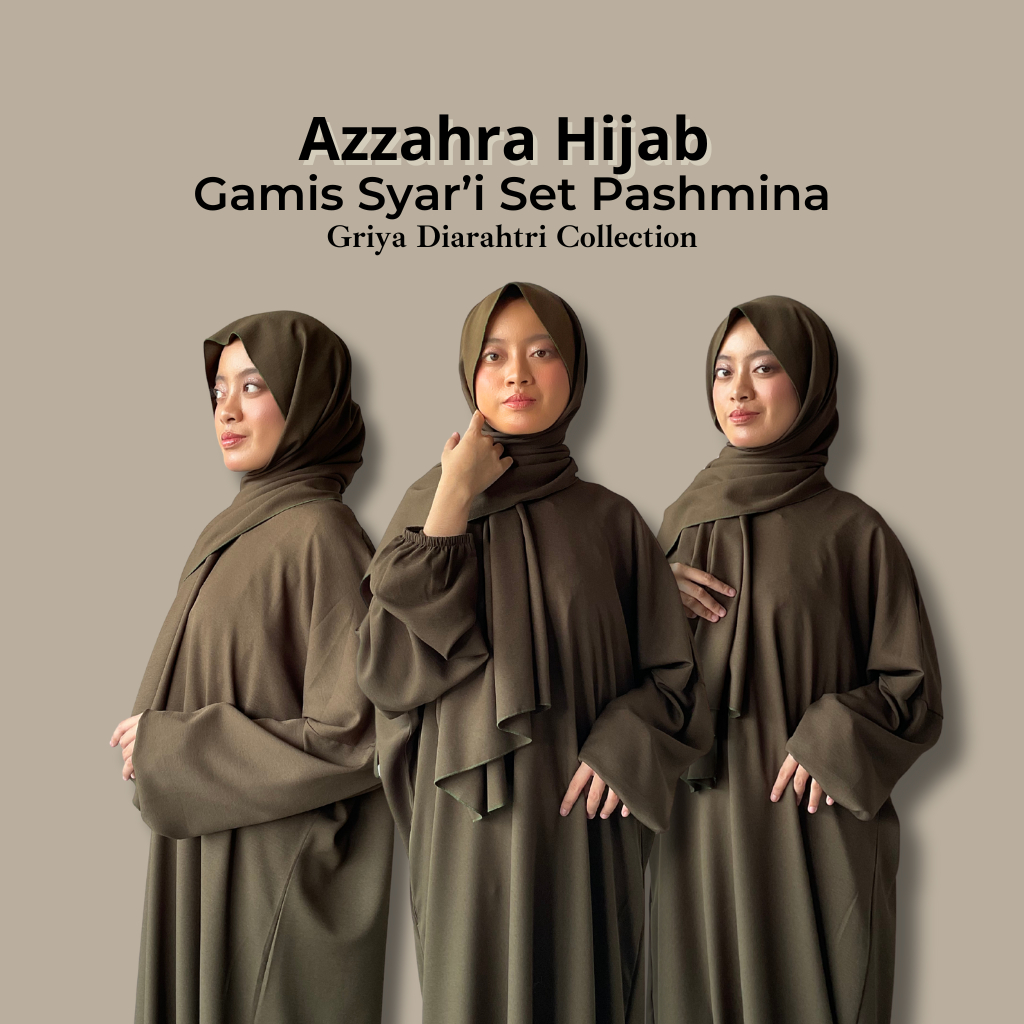 Azzahra Hijab Gamis Syar'i Set Pasmina - XL Premium Edition