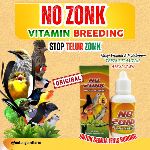 NO ZONK Vitamin Ternak Breeding Burung Kenari Cepat Bertelur Anti Zonk Vitamin Ternak Lovebird Murai