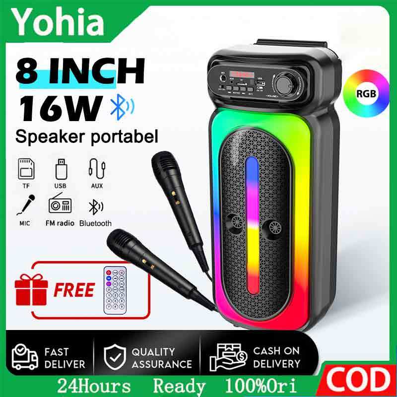 PRO MAX BASS MAIKET Speaker Bluetooth Karaoke Besar Super Bass 8 Inch  Protable Wireless Salon Aktif