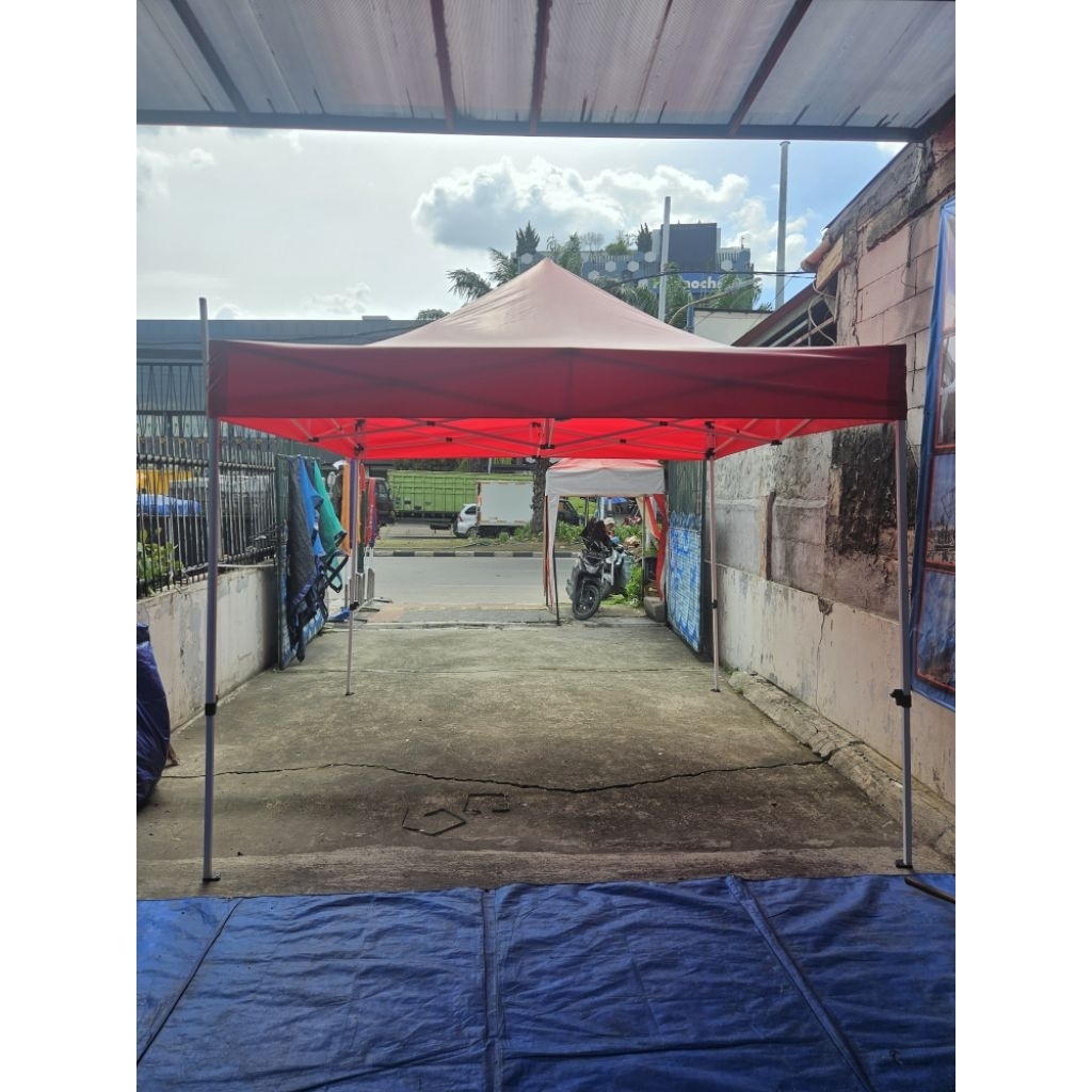 Tenda lipat premium UK 3x3 bahan 500 gsm
