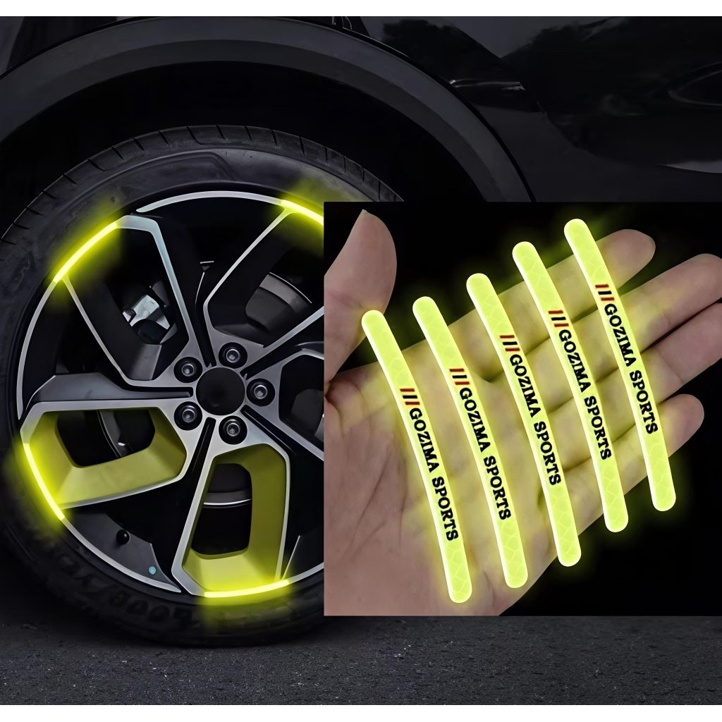 Stiker Ban Untuk Velg Roda Mobil Motor Sepeda Stiker Reflektif Nyala Stiker Gozima Sports