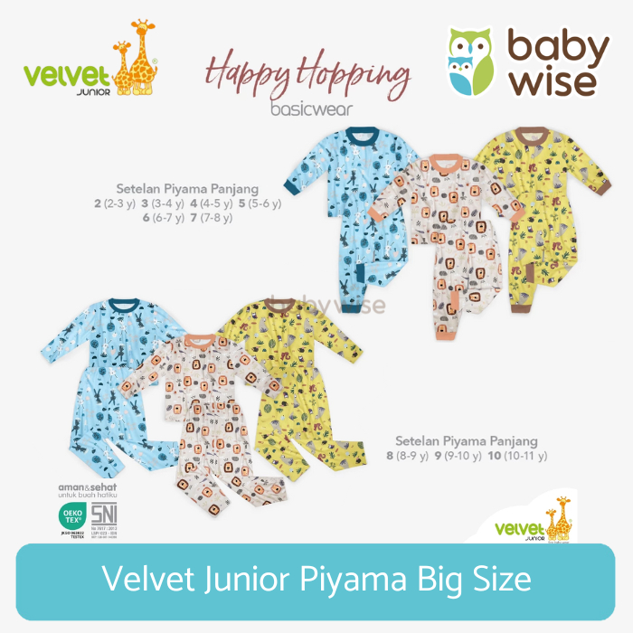 Velvet Junior Piyama Big Size Part 2 - Setelan Anak