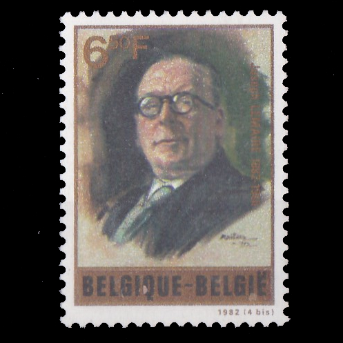 S0155 Prangko Belgia 1982 S0156 Joseph Lemaire 1v Mnh