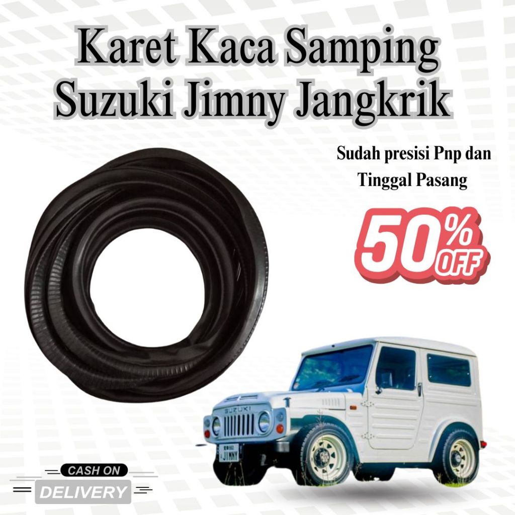 Karet Peredam Kaca Samping Suzuki Jimny Jangkrik | Karet Peredam Getar Kaca Jimny LJ80 LJ81
