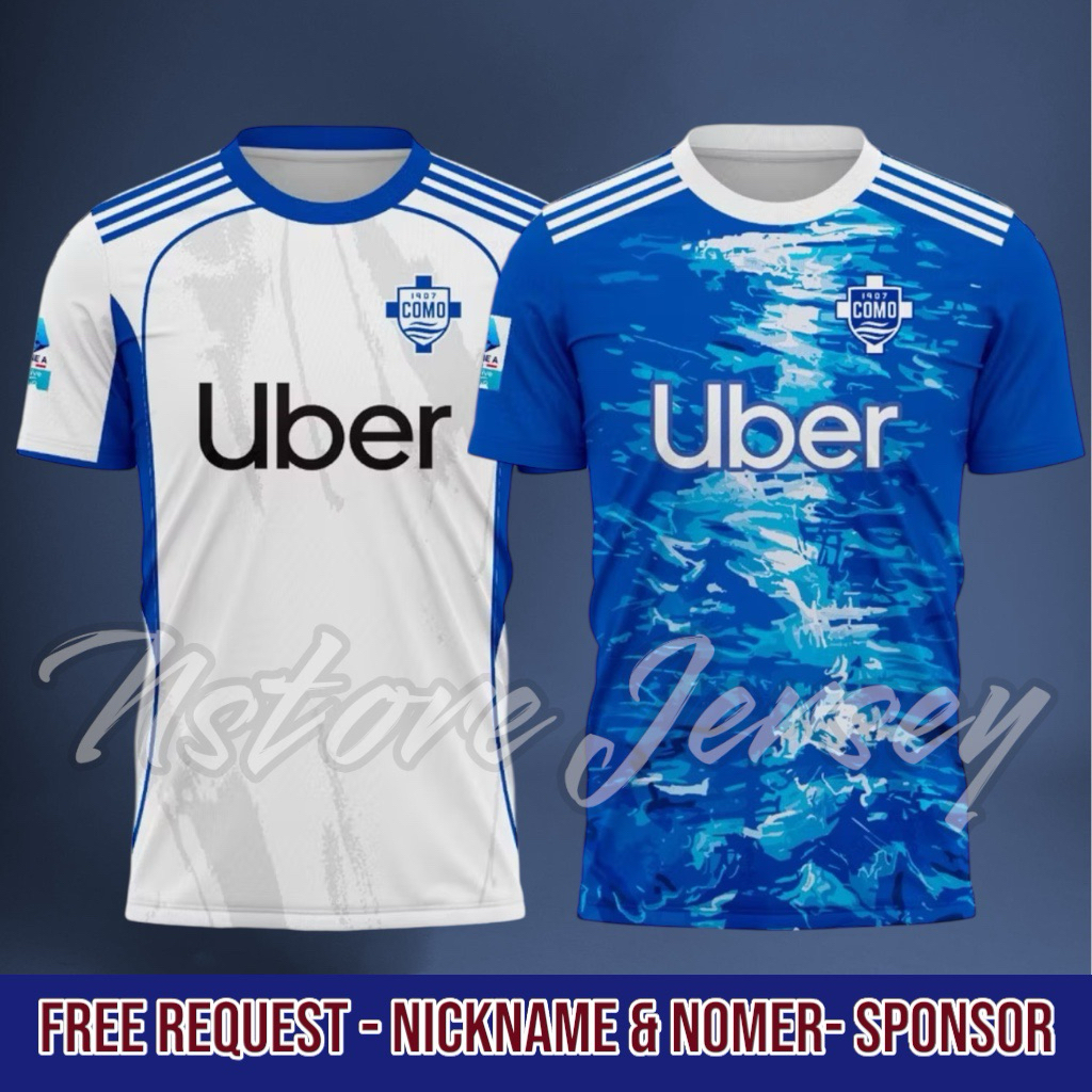 JERSEY COMO 1907 HOME AWAY TERBARU 2025 2026 Free NAMSET