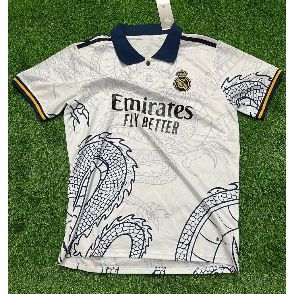 [Fans Issue] Jersey Bola Fans Isssue Special Real Madrid Naga Dragon Putih 2025 / 2026 New Season