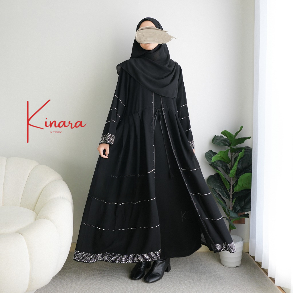 Kinara Gamis Wanita Muslimah Alaydrus Abaya Hitam Turkey Gamis Muslimah Jubah Umroh Dubai Turkey
