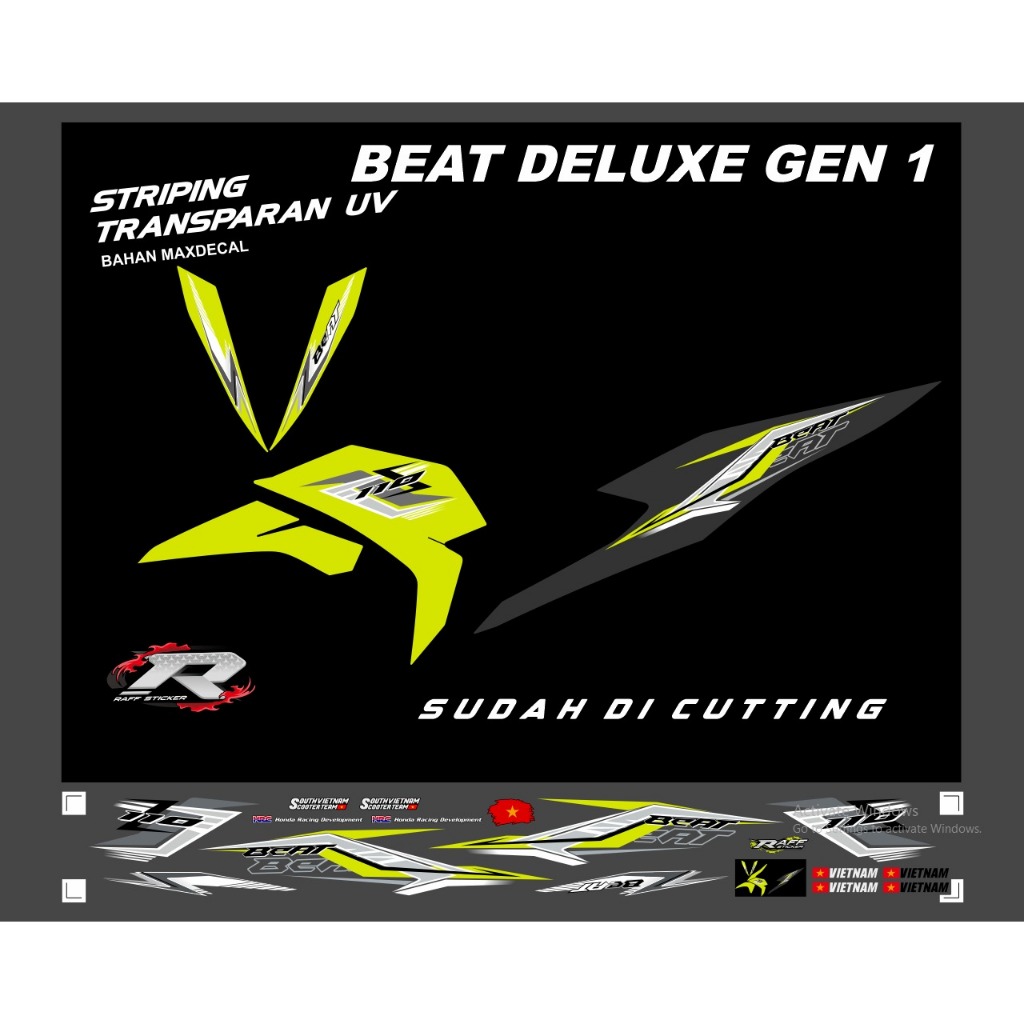 STRIPING TRANSPARAN BEAT DELUXE GEN 1 VIETNAM STYLE