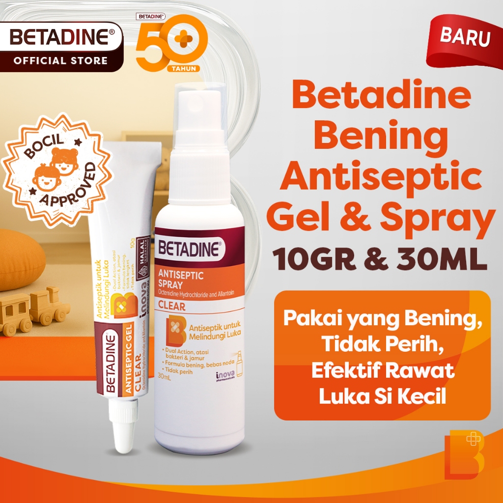 BETADINE BENING ANTISEPTIK GEL 10ML + BETADINE BENING ANTISEPTIK SPRAY 30ML