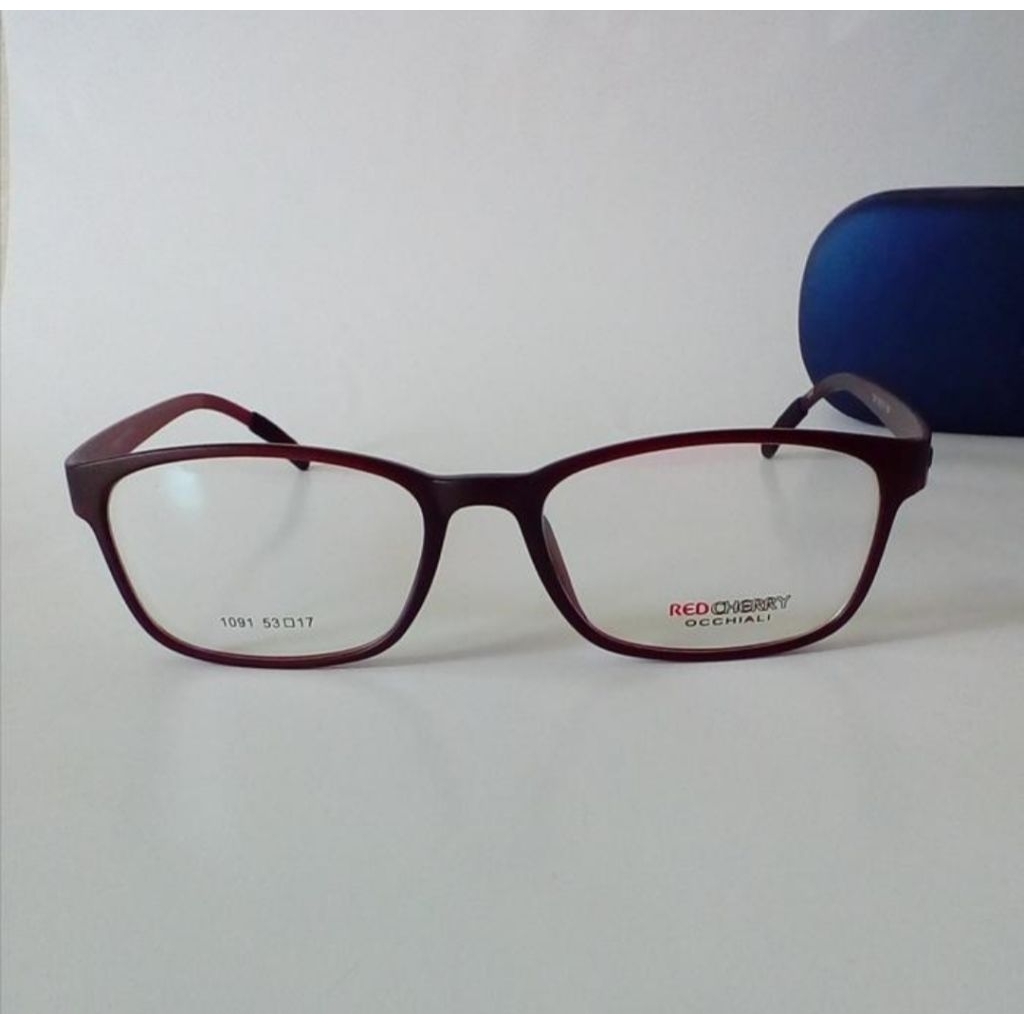 Frame Kacamata Red Cherry 1091 Maroon Original
