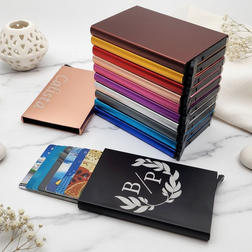 [ME] Dompet Kartu Logam Custom Grafir / card holder aluminium pop up / card holder slim / Dompet kar