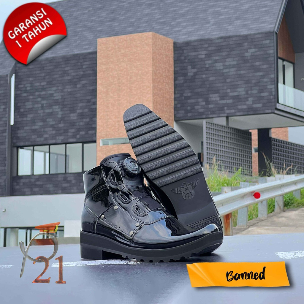 SEPATU P21-SEPATU PDL LANTAS BANNED/ SEPATU PRIA/ SEPATU POLISI