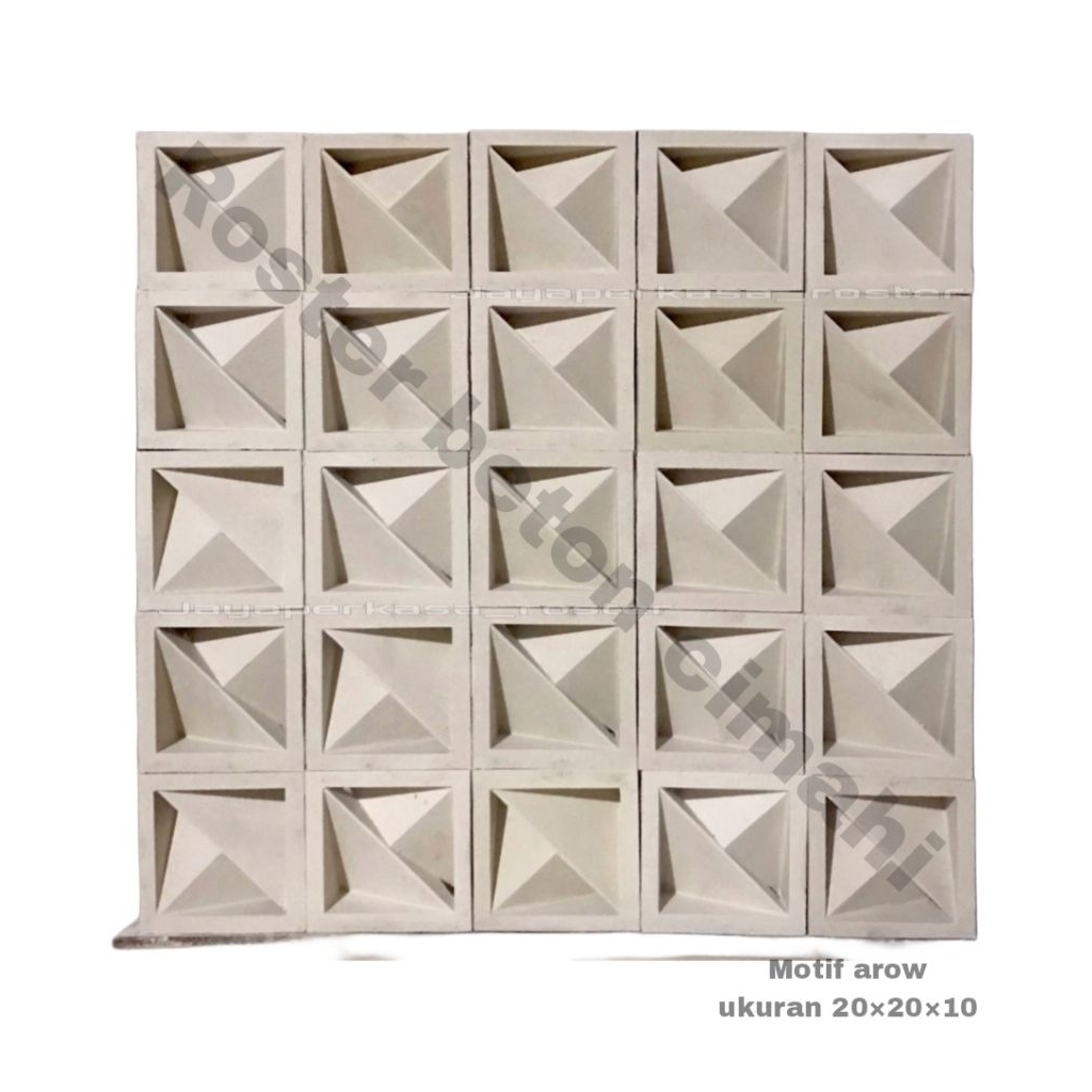 pantilasi udara roster beton loster minimalis anti tampias 3d dua sisi