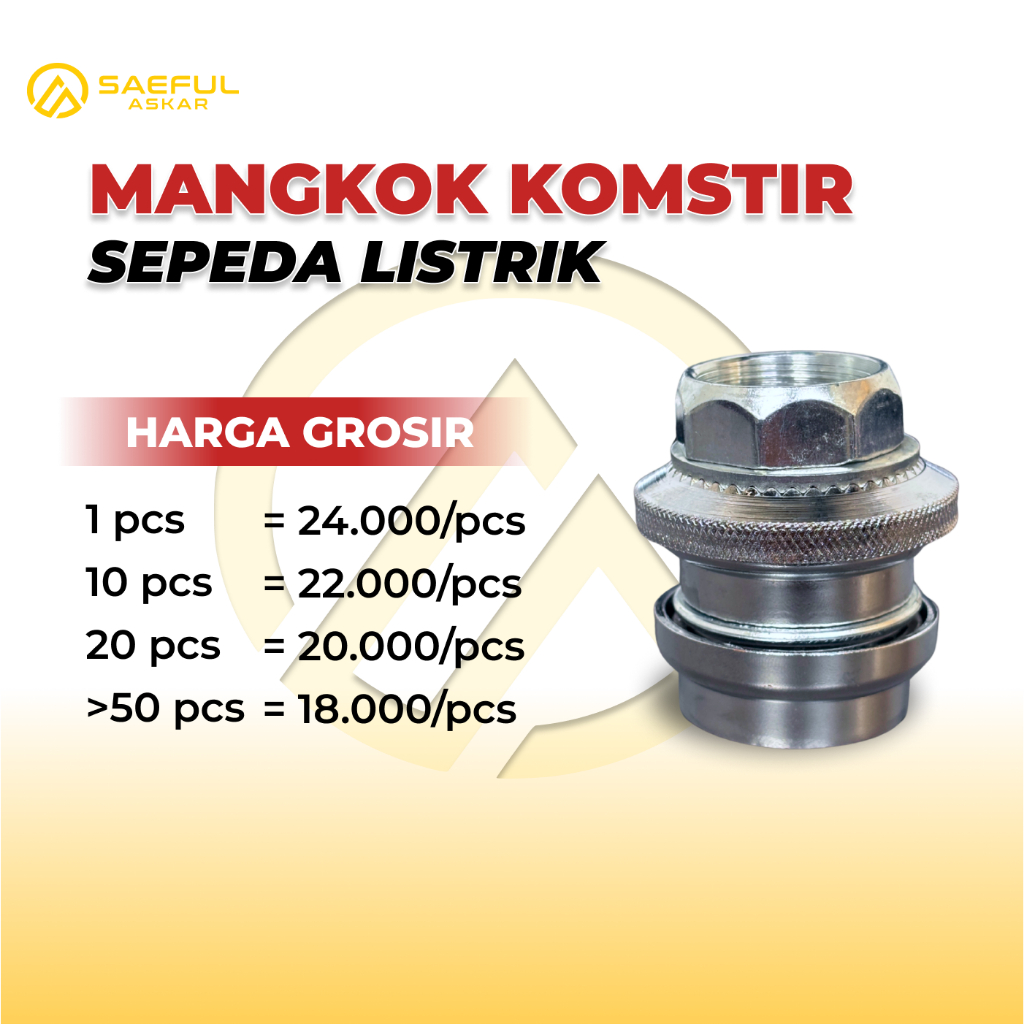 Head Parts Set / Komfork / Komstir / Mangkok Stir Sepeda Listrik