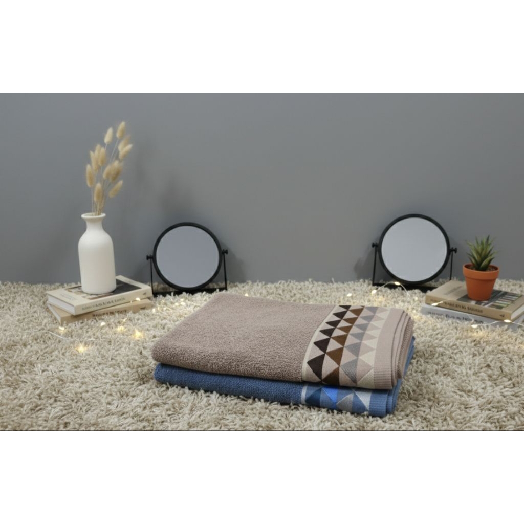 HANDUK DEWASA TERRY TOWEL MOTIF SEGITIGA