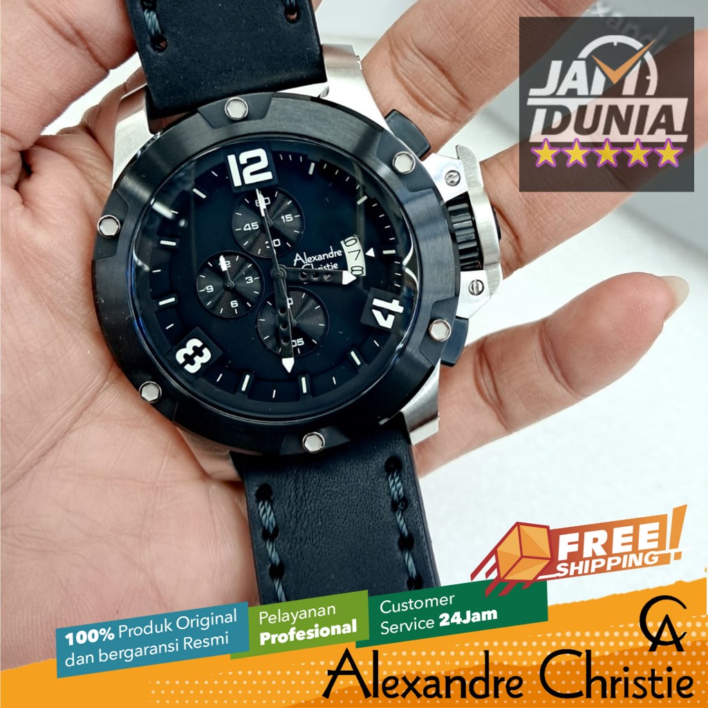 JAM TANGAN PRIA ALEXANDRE CHRISTIE CHRONOGRAPH ORIGINAL 6295 AC 6295 AC6295 ACF6295 JAM AC CHRONOGRA