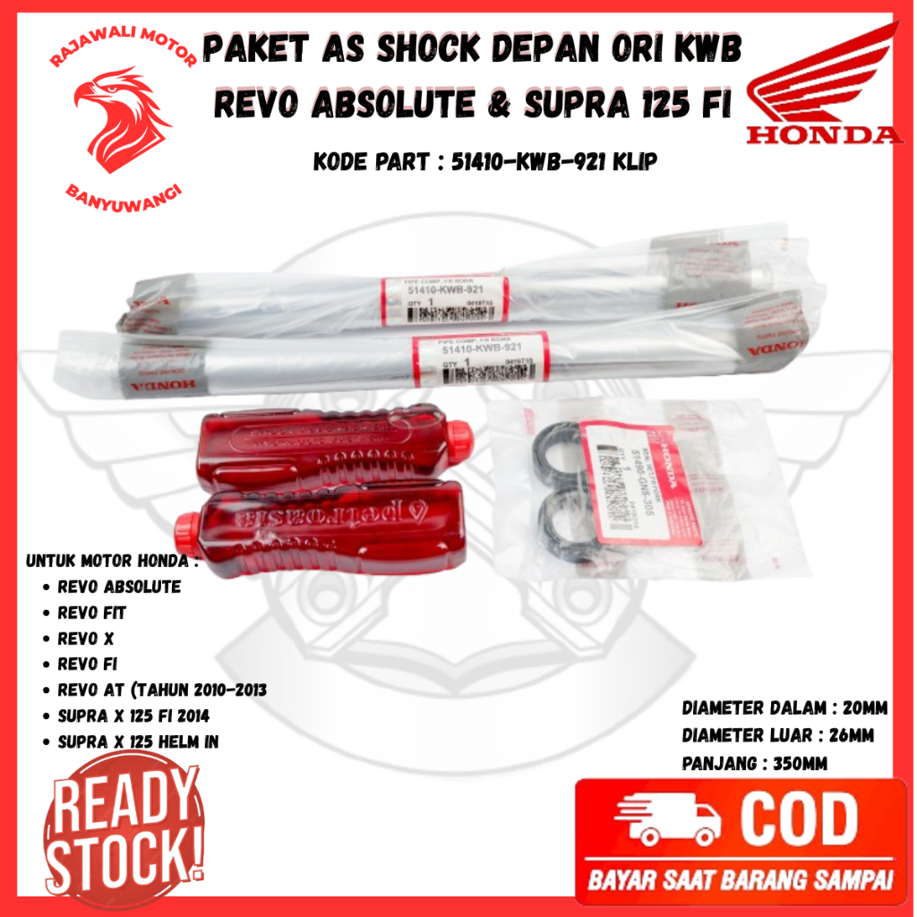 sok depan revo absolute ori - sok depan honda blade 110 ori - Paketan As Shock Breaker Depan KWB