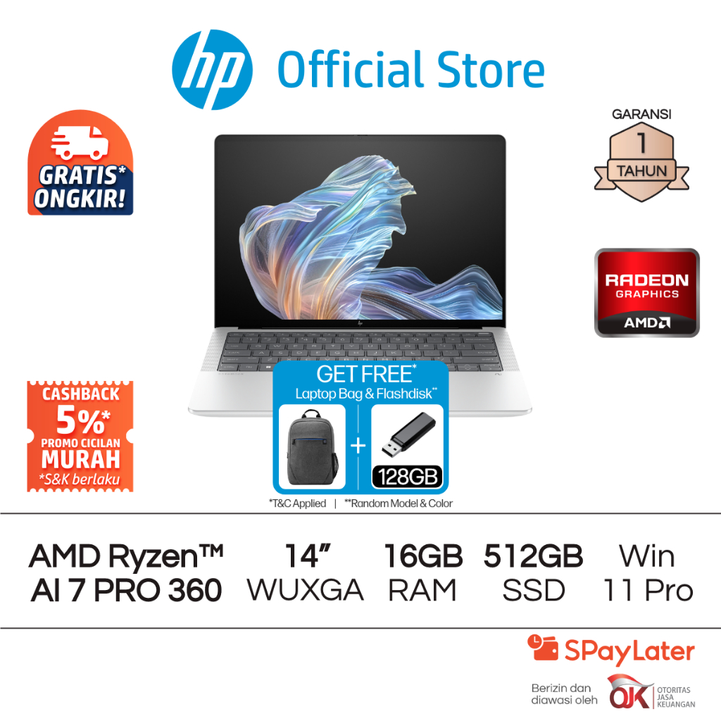 Laptop HP EliteBook X G1A AMD Ryzen AI 7 Radeon 16GB RAM 512GB SSD Silver Free Windows 11 Pro Home 1