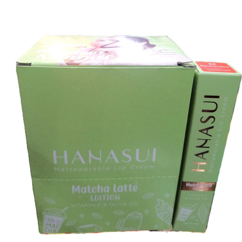 HANASUI Lipcream Matcha Edition Terbaru di Indonesia BPOM Original Termurah 1 Box (isi 12 pcs)