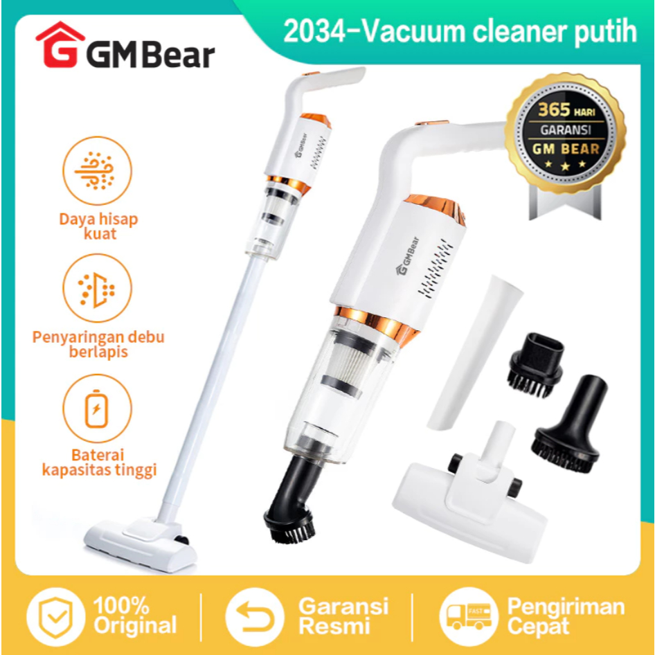 GM Bear Vacuum Cleaner Wireless 2034 - Penyedot Debu Kasur Karpet Vacum Cleaner