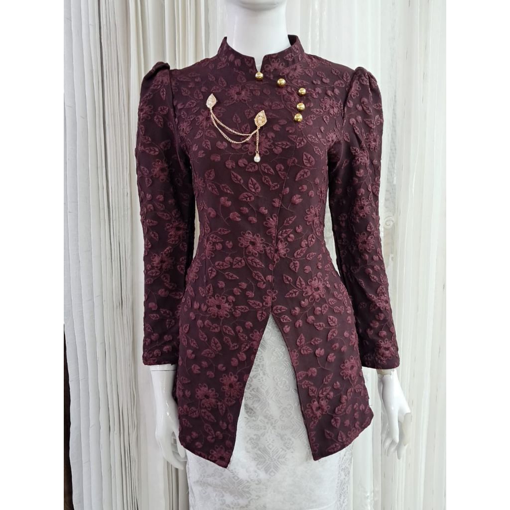 (FREE HIJAB) BY JULE FASHION KEBAYA JANGGAN FUKURO JAGUARD VIRAL KEKINIAN // SETELAN SONGKET KEBAYA 