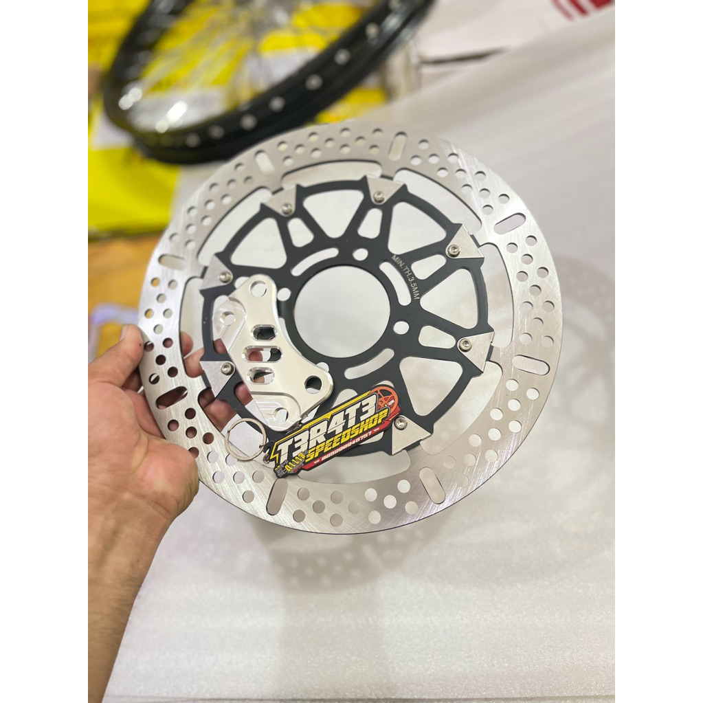 DISCK PIRINGAN T - DRIVE MX KING BAUT 4 260mm Set breket CNC