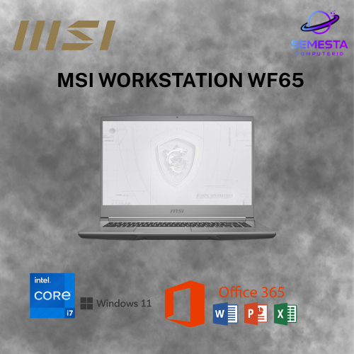 MSI WORKSTATION WF65 CORE i7 GEN 10 | RAM 16GB | SSD 1TB | NVIDIA QUADRO T1000 4GB | 15 INCH LIKE NE