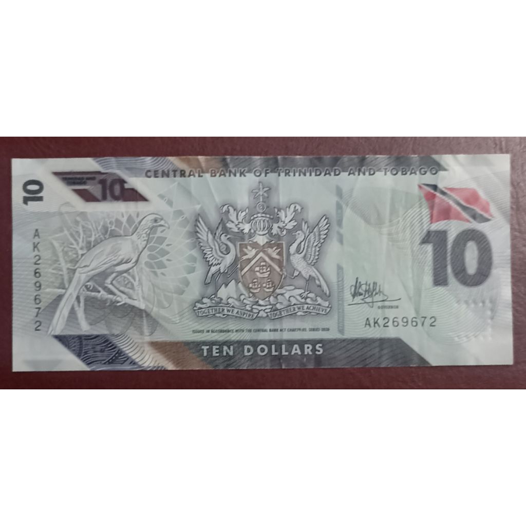 uang polymer Trinidad and Tobago 10 dollars